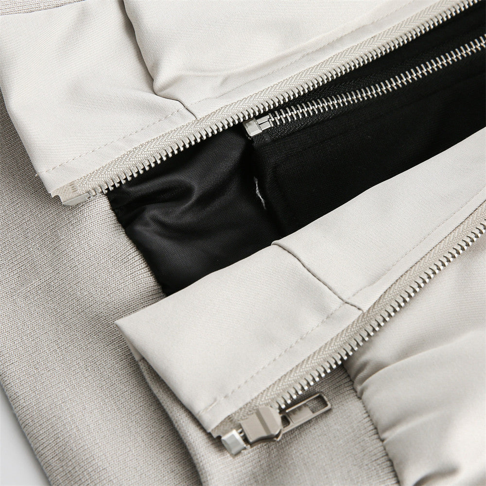 Fake two loose hooded jackets