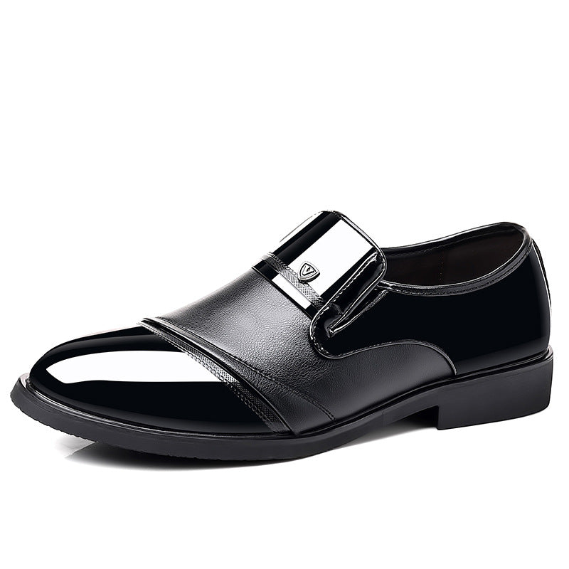 High end shiny business dress leather shoes, height increasing set feet, suit shoes, men&