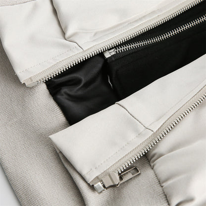 Fake two loose hooded jackets