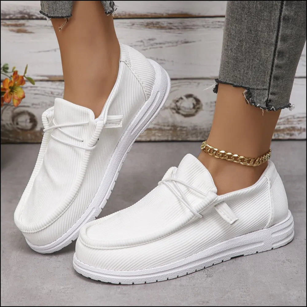 Round Toe Canvas Sneakers