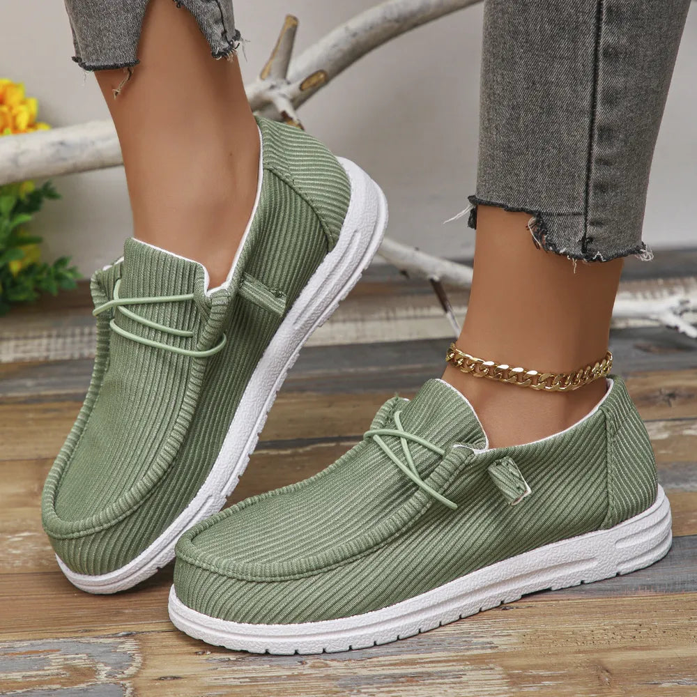 Round Toe Canvas Sneakers